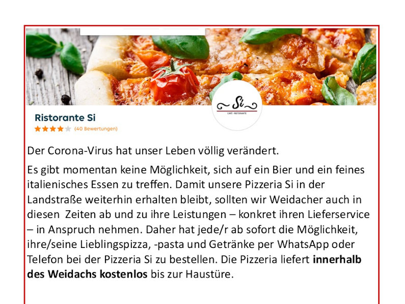 Ristorante Si – Lieferservice