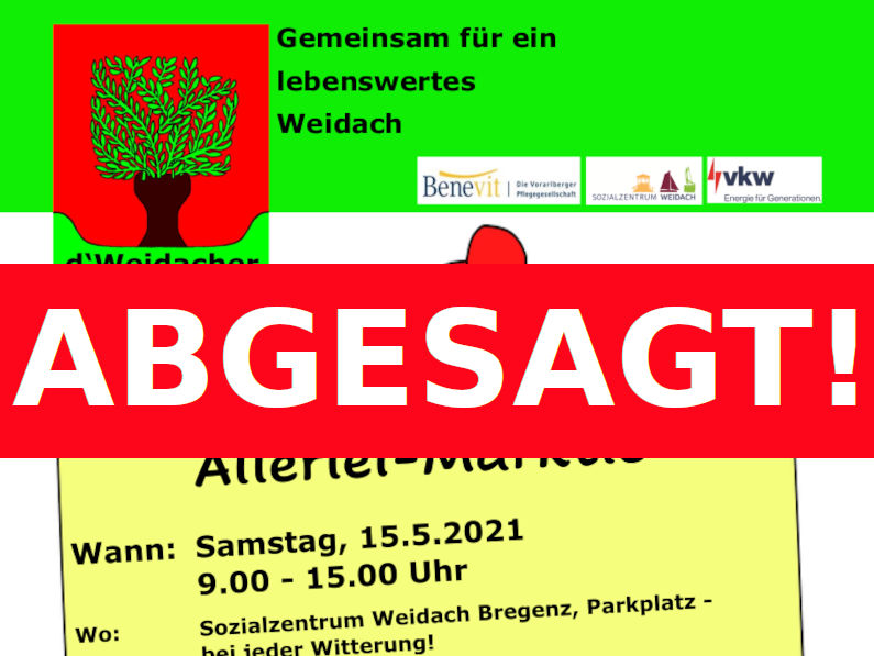 ABGESAGT: Weidacher Allerlei-Märktle