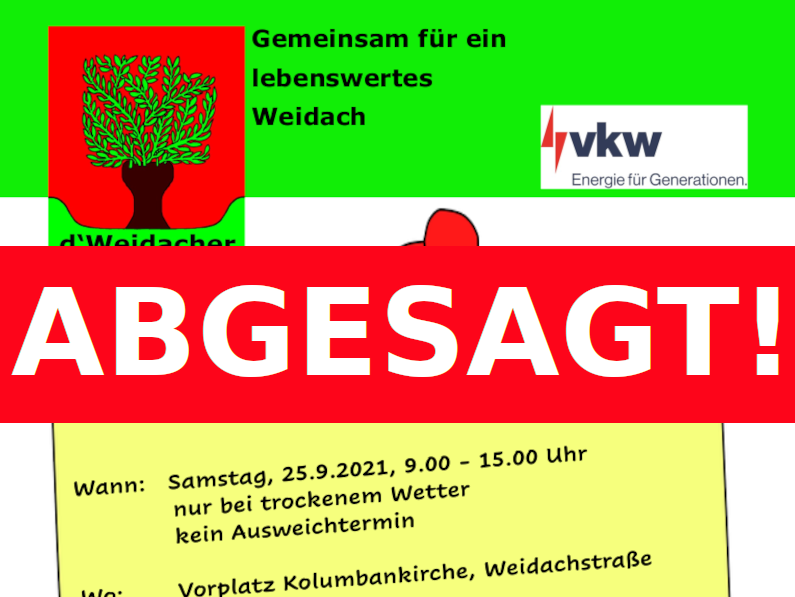 ABGESAGT: Weidacher Allerlei-Flohmarkt Herbst 2021