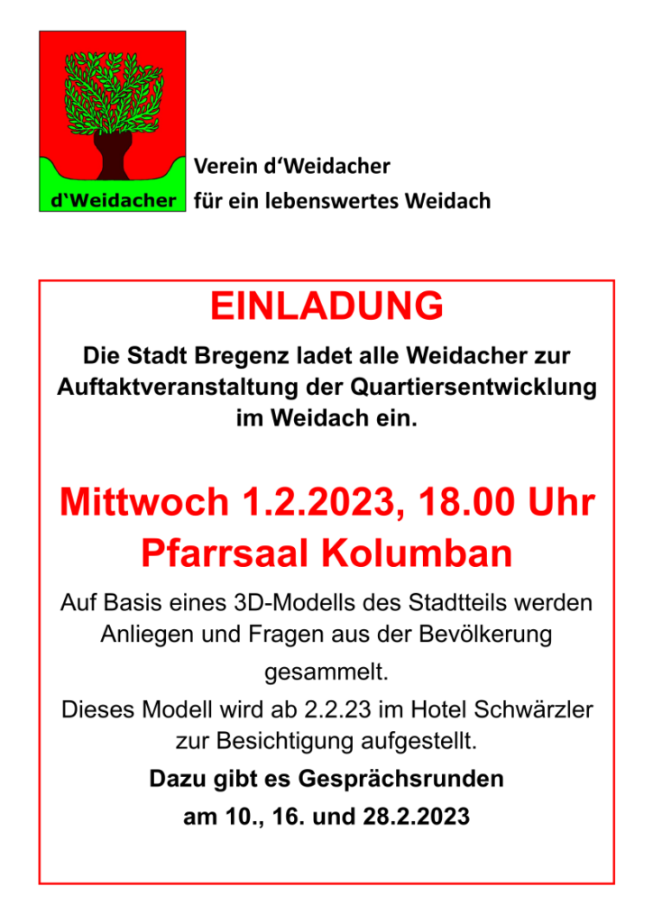 Einladung Präsentation 3D-Modell