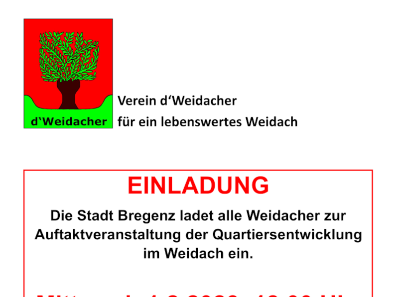 Auftaktveranstaltung der Quartiersentwicklung Weidach